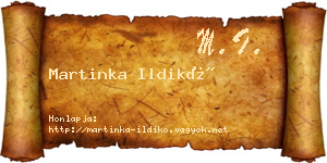 Martinka Ildikó névjegykártya
